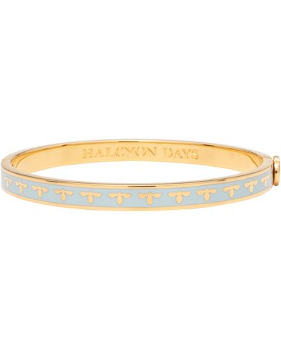 Halcyon Days Gold-plated Bee Bangle - Natural