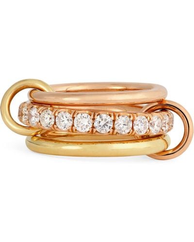 Spinelli Kilcollin Rose Gold, Yellow Gold And Diamond Danu Ring - Natural