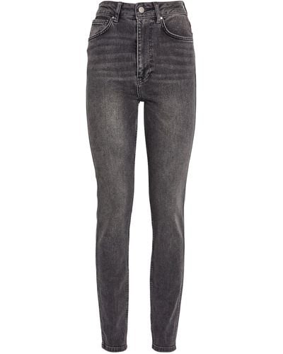 Anine Bing Beck High-rise Skinny Jeans - Gray