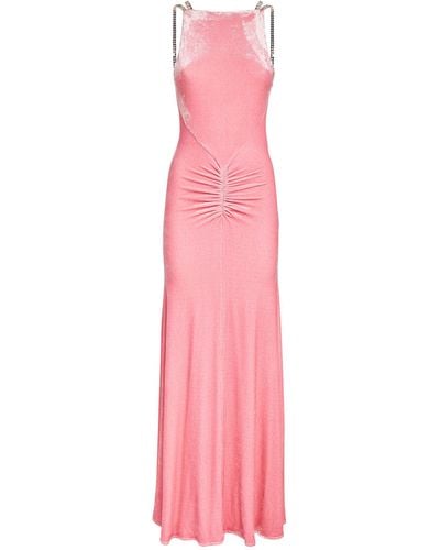 Rabanne Velvet Maxi Dress - Pink