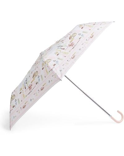 Harrods Pastel London Umbrella - White