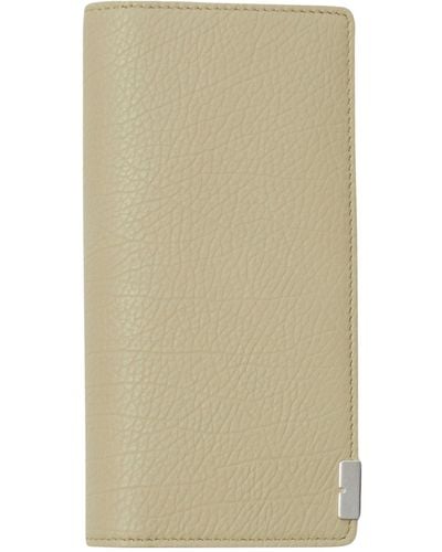 Burberry Grained Leather B-cut Continental Wallet - Natural