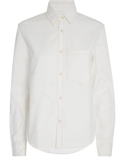 With Nothing Underneath Denim The Classic Shirt - White