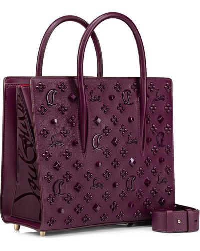 Christian Louboutin Paloma Medium Leather Tote Bag - Purple