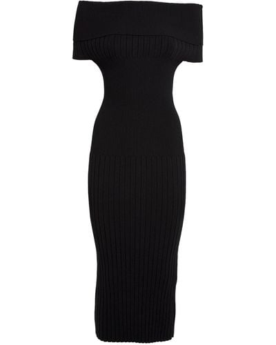 Sportmax Rib-knit Feritos Dress - Black