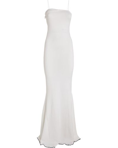 Jacquemus Folded Aro Gown - White