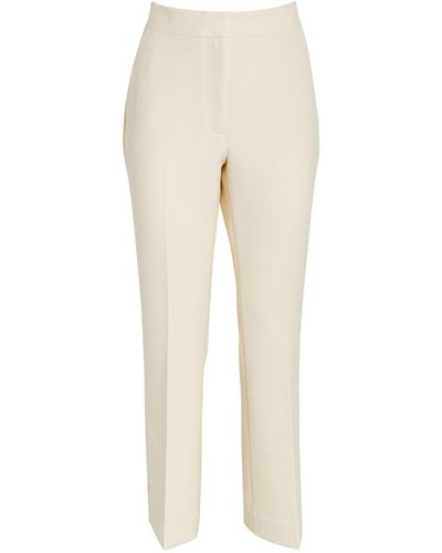 St. John Straight Tailored Trousers - Natural