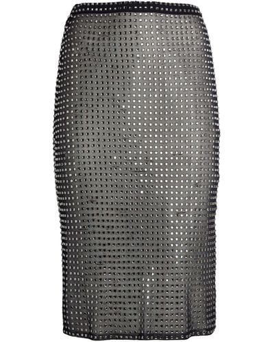Christopher Esber Crystal-embellished Midi Skirt - Grey