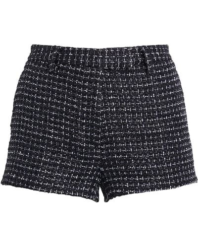 Alessandra Rich Tweed Sequinned Shorts - Blue