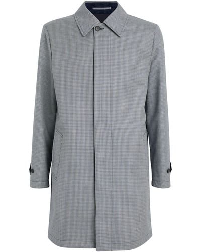 Dunhill Reversible Houndstooth Overcoat - Grey