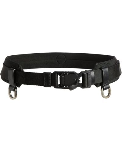 Giorgio Armani Leather-trim Belt - Black