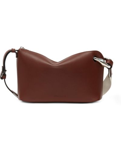JW Anderson Small Leather Corner Cross-body Bag - Brown