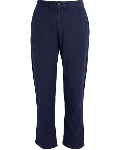 Polo Ralph Lauren Linen-cotton Straight Trousers - Blue
