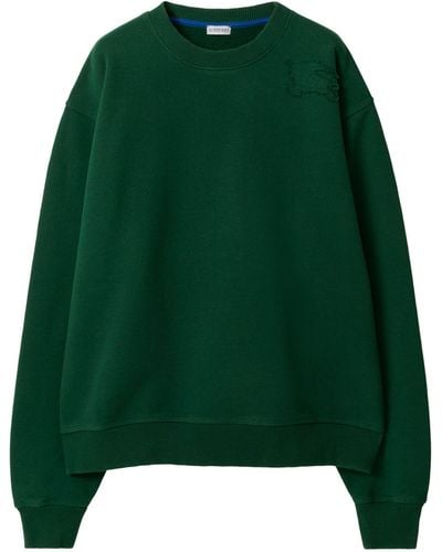 Burberry Cotton Ekd-appliqué Sweatshirt - Green