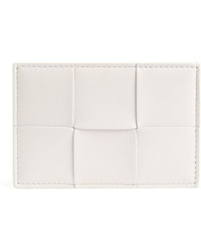 Bottega Veneta Leather Card Holder - White