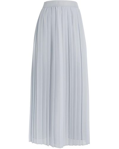 Eleventy Pleated Midi Skirt - White