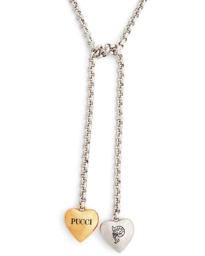 Emilio Pucci Pucci Heart Charms Necklace - Metallic