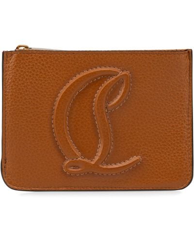 Christian Louboutin By My Side Leather Key Case - Brown