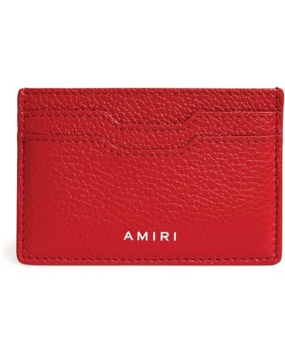 Amiri Leather Card Holder - Red