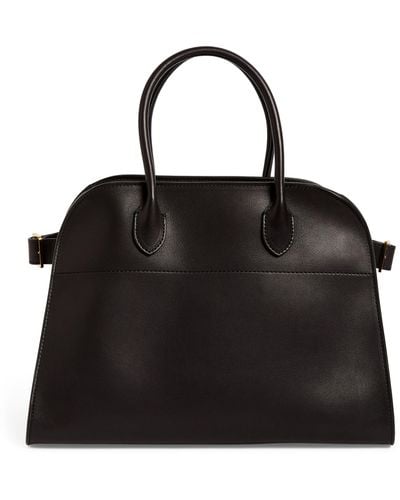 The Row Leather Margaux 12 Top-handle Bag - Black