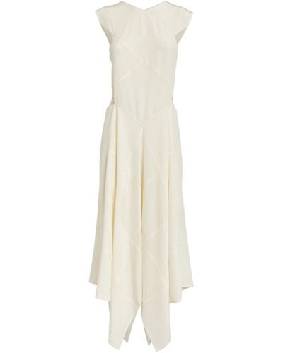 JOSEPH Silk Vichy Danube Dress - White