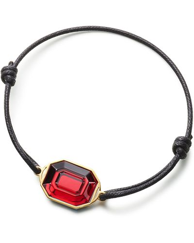 Baccarat Gold Vermeil And Crystal Harcourt Bracelet - Red