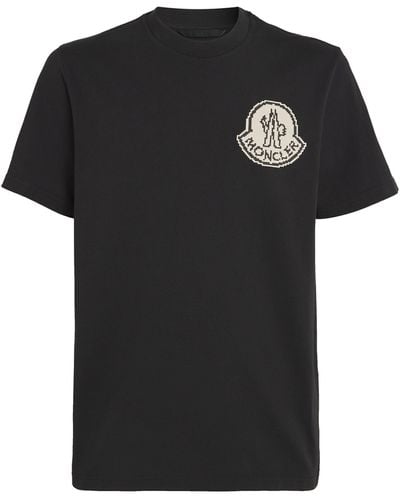 Moncler Pixelated Logo T-shirt - Black