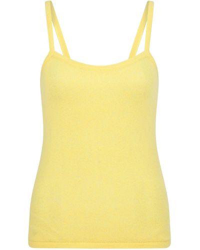Cashmere In Love Cashmere-silk Amaya Tank Top - Yellow