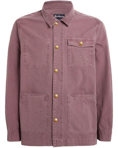 Barbour Cotton Grindle Overshirt - Purple