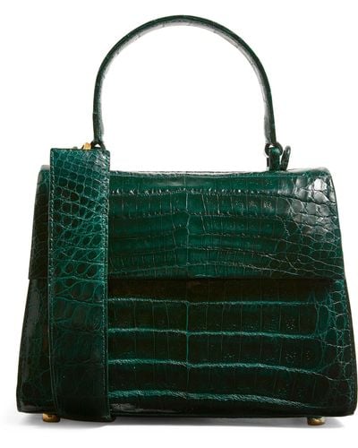 Nancy Gonzalez Small Crocodile Lexi Top-handle Bag - Blue