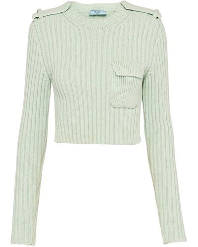 Prada Cashmere-wool Utility Sweater - Green