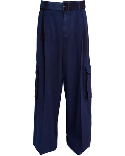 Dries Van Noten Stretch-wool Paulson Trousers - Blue