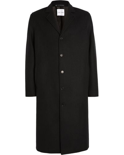 Samsøe & Samsøe Wool-blend Overcoat - Black