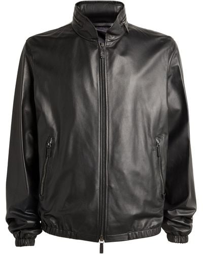 Giorgio Armani Leather Jacket - Black