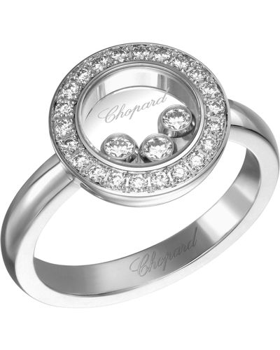 Chopard White Gold Happy Diamonds Icons Ring - Metallic