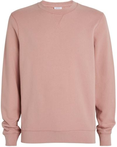 Sunspel Loopback Cotton Sweatshirt - Pink
