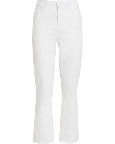 L'Agence Mira High-rise Cropped Bootcut Jeans - White