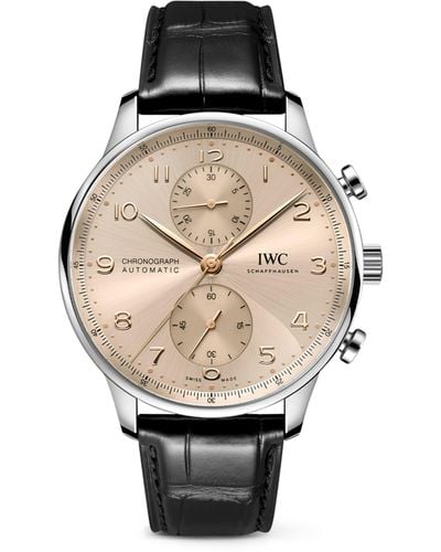 IWC Schaffhausen Stainless Steel Portugieser Automatic Watch 41mm - Metallic