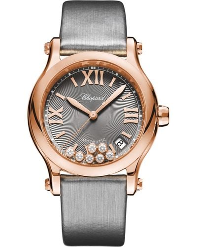 Chopard Rose Gold Happy Sport Automatic Watch 36mm - Gray