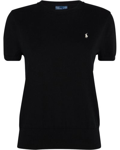 Polo Ralph Lauren Cotton-blend Short-sleeve Jumper - Black