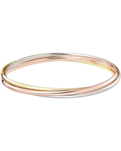 Cartier Small White, Rose And Yellow Gold Trinity Bracelet - Natural