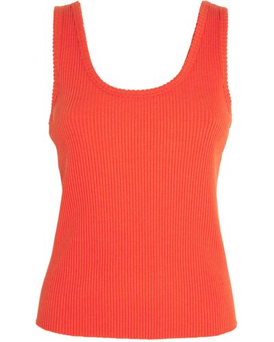 Vince Raw-edge Tank Top - Red