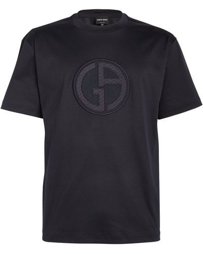 Giorgio Armani Logo-patch T-shirt - Black