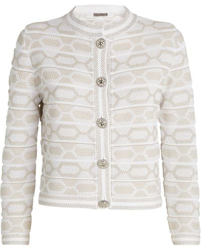 D.exterior Jacquard Button-up Jacket - White