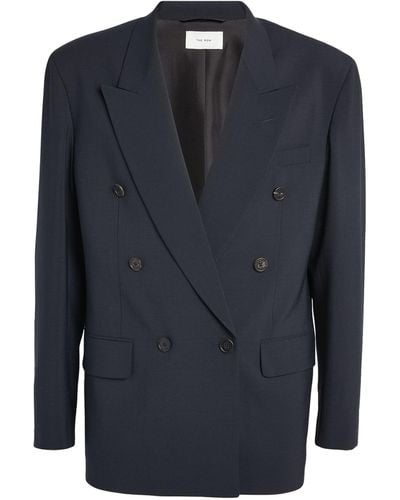 The Row Virgin Wool-blend Marri Suit Jacket - Blue