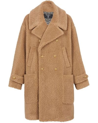 Balmain Notched-lapel Double-breasted Coat - Natural