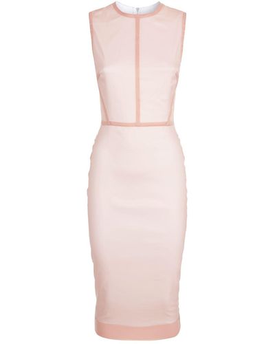 Victoria Beckham Midi Pencil Dress - Pink