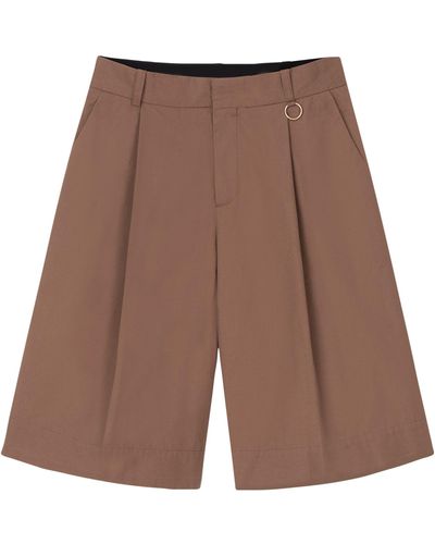 Aeron Recycled Cotton Bristol Shorts - Brown