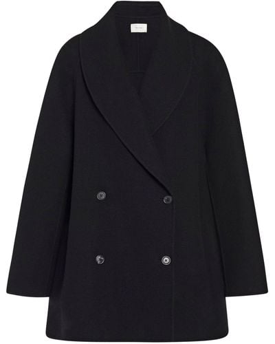 The Row Double-breasted Polli Coat - Blue