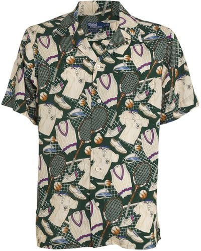 RLX Ralph Lauren X Wimbledon Printed Camp Shirt - Green